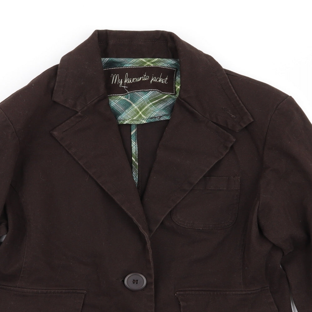 evie Womens Brown   Jacket Blazer Size 14