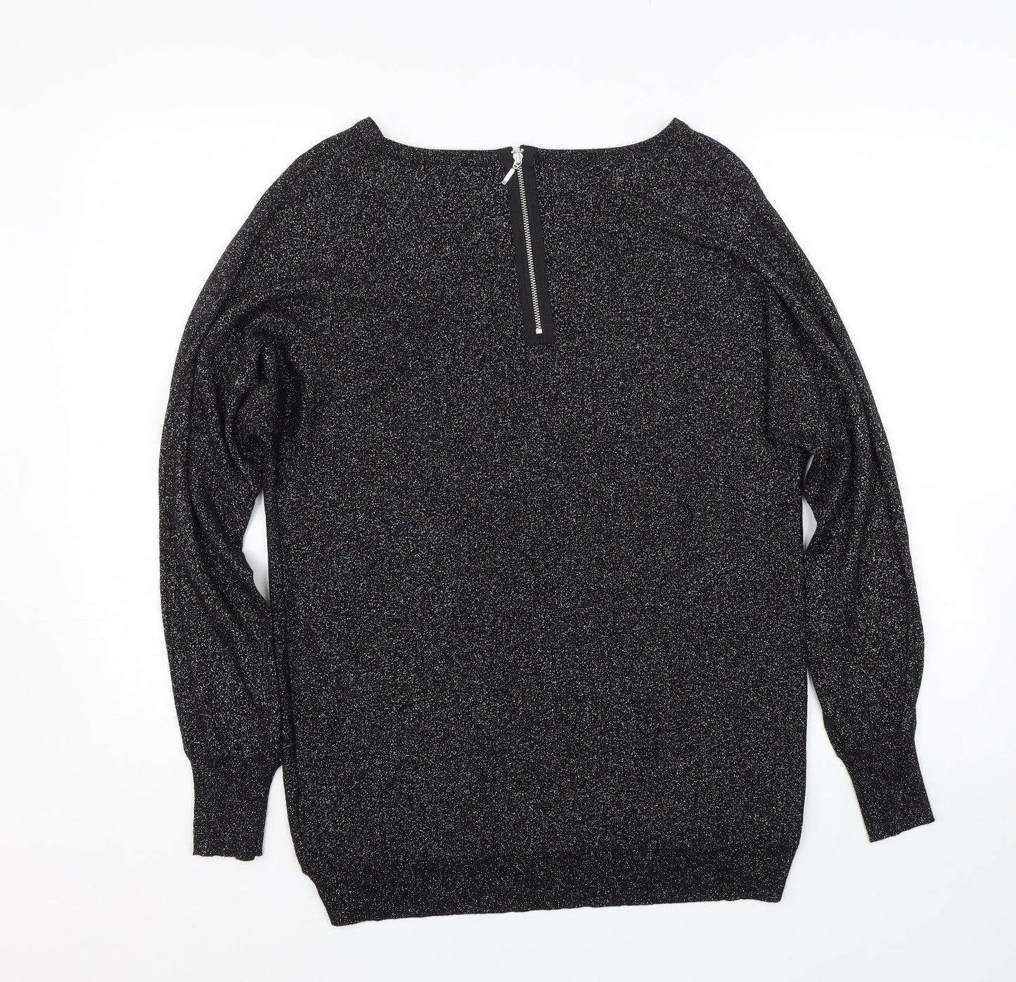 Warehouse Womens Black   Pullover Jumper Size 8