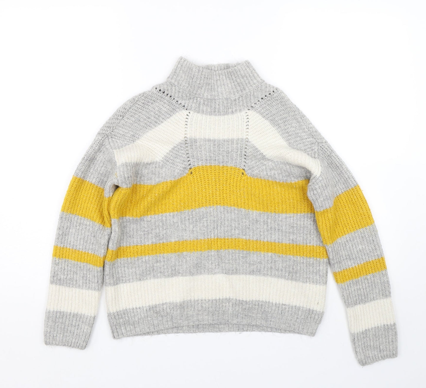 Matalan Womens Grey Striped  Pullover Jumper Size S