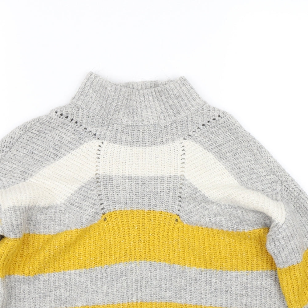 Matalan Womens Grey Striped  Pullover Jumper Size S
