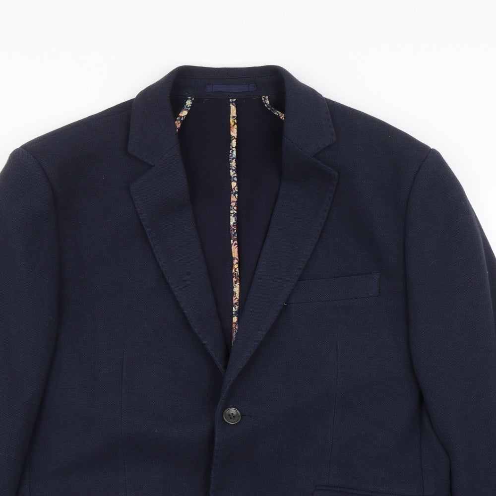 Without Prejudice Mens Blue   Jacket Suit Size 44