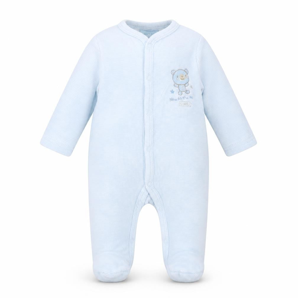 Just too cute Baby Blue Striped  Babygrow One-Piece Size 3-6 Months