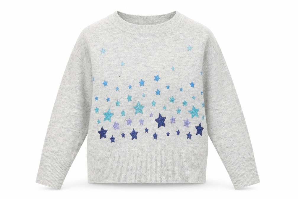 George Womens Grey   Pullover Jumper Size M  - stars