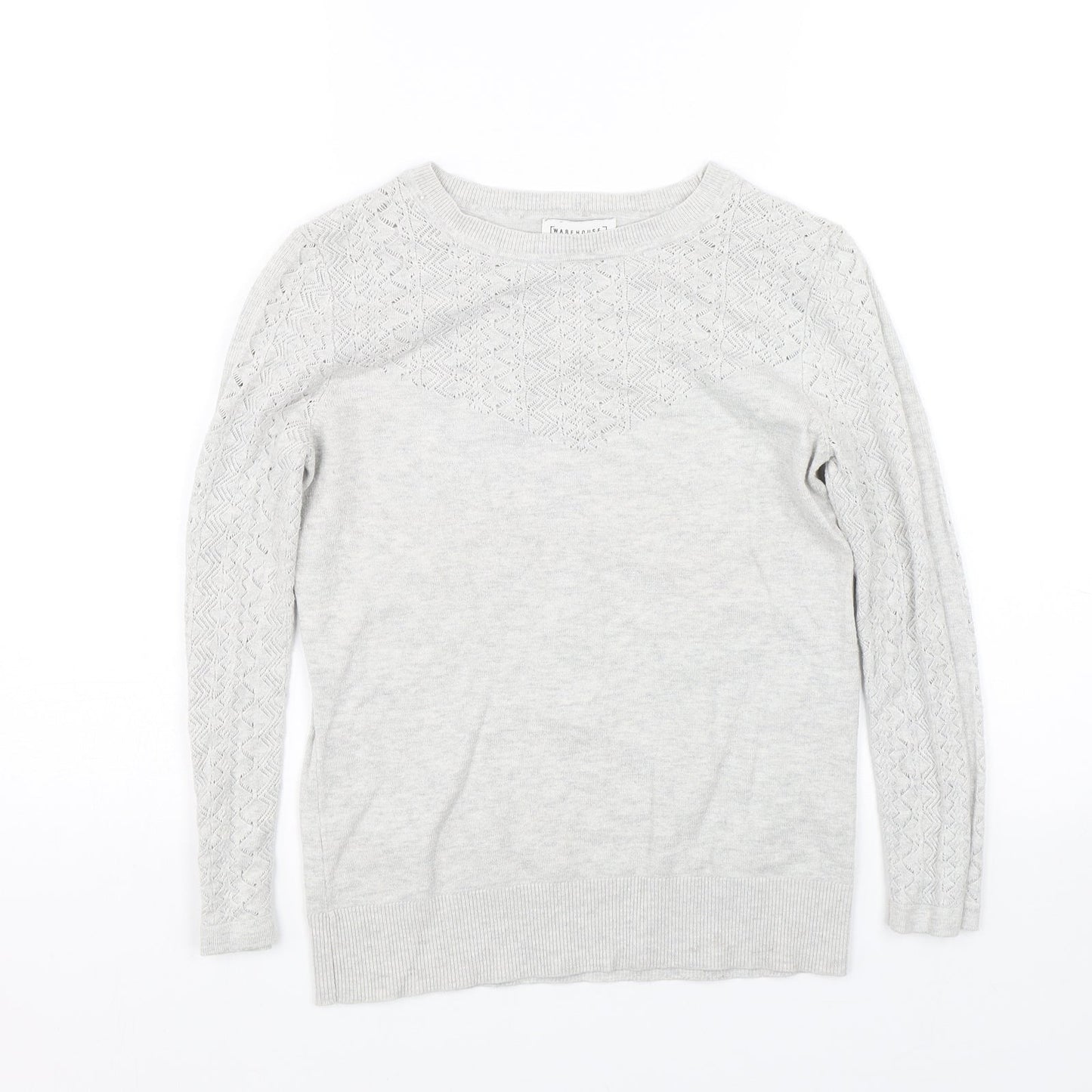 Warehouse Womens Grey   Pullover Jumper Size 10