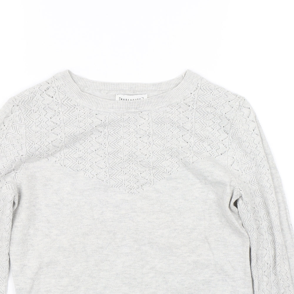 Warehouse Womens Grey   Pullover Jumper Size 10