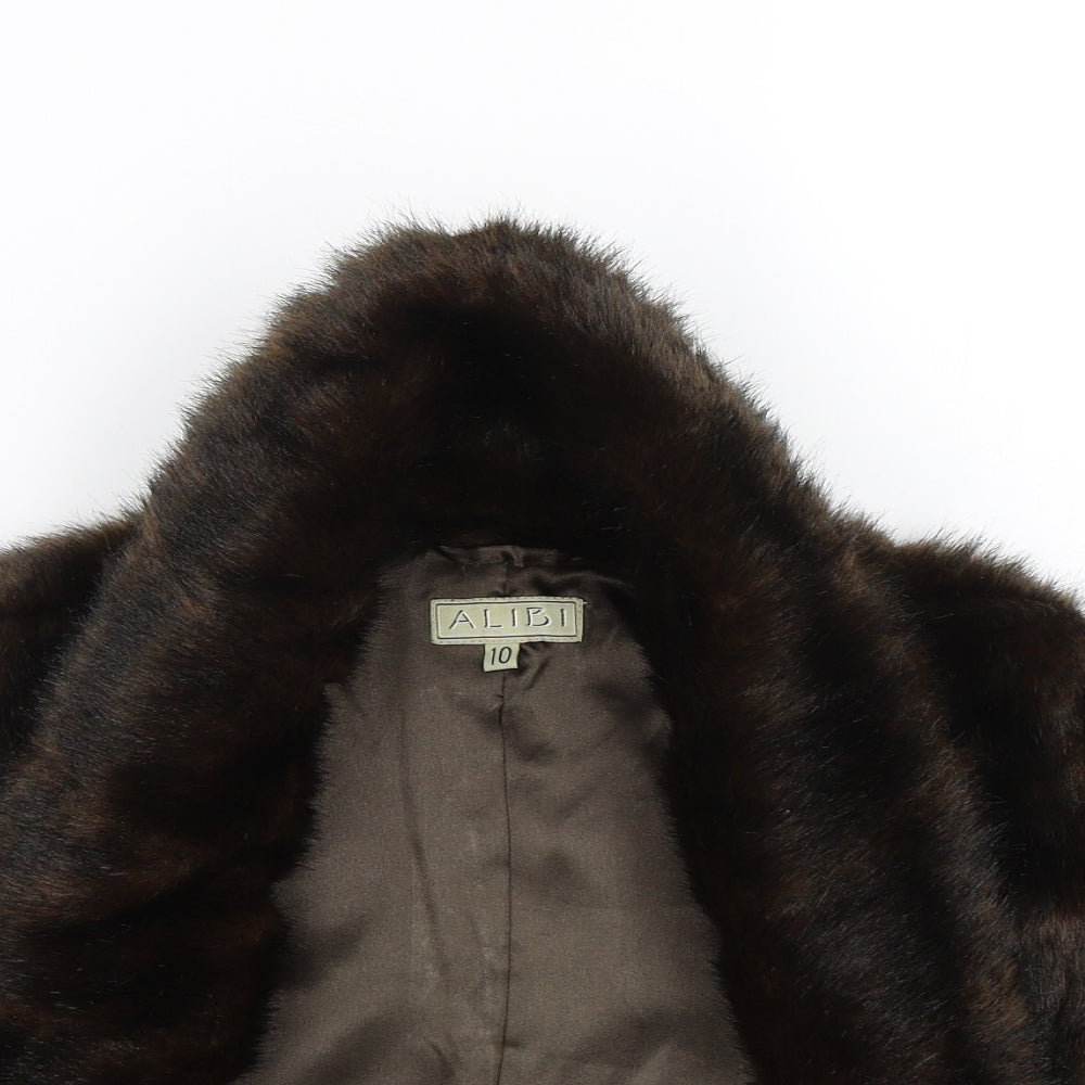 Alibi Womens Brown   Jacket Coatigan Size 10