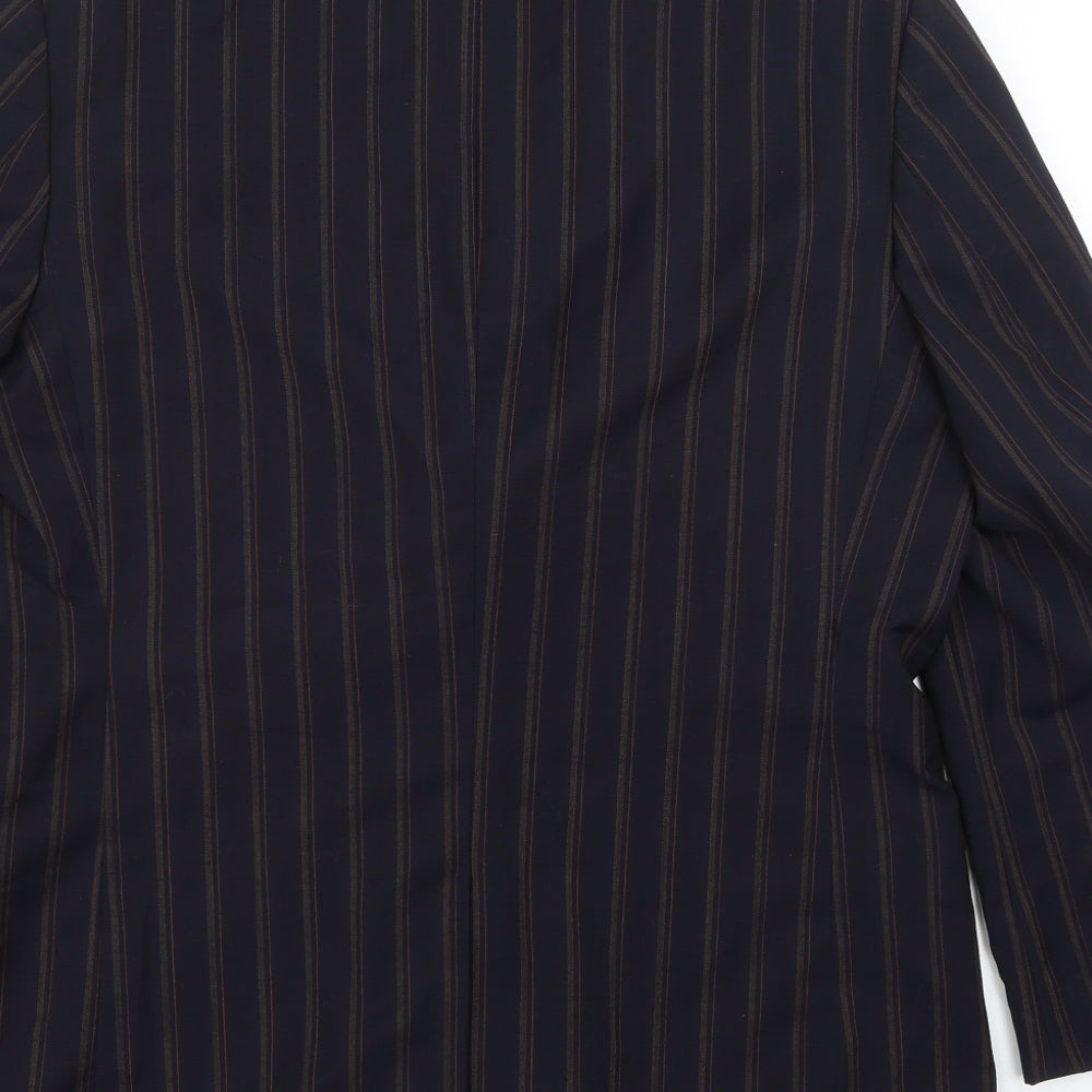 Carnaby Classics Mens Black Striped  Jacket Suit Size 40