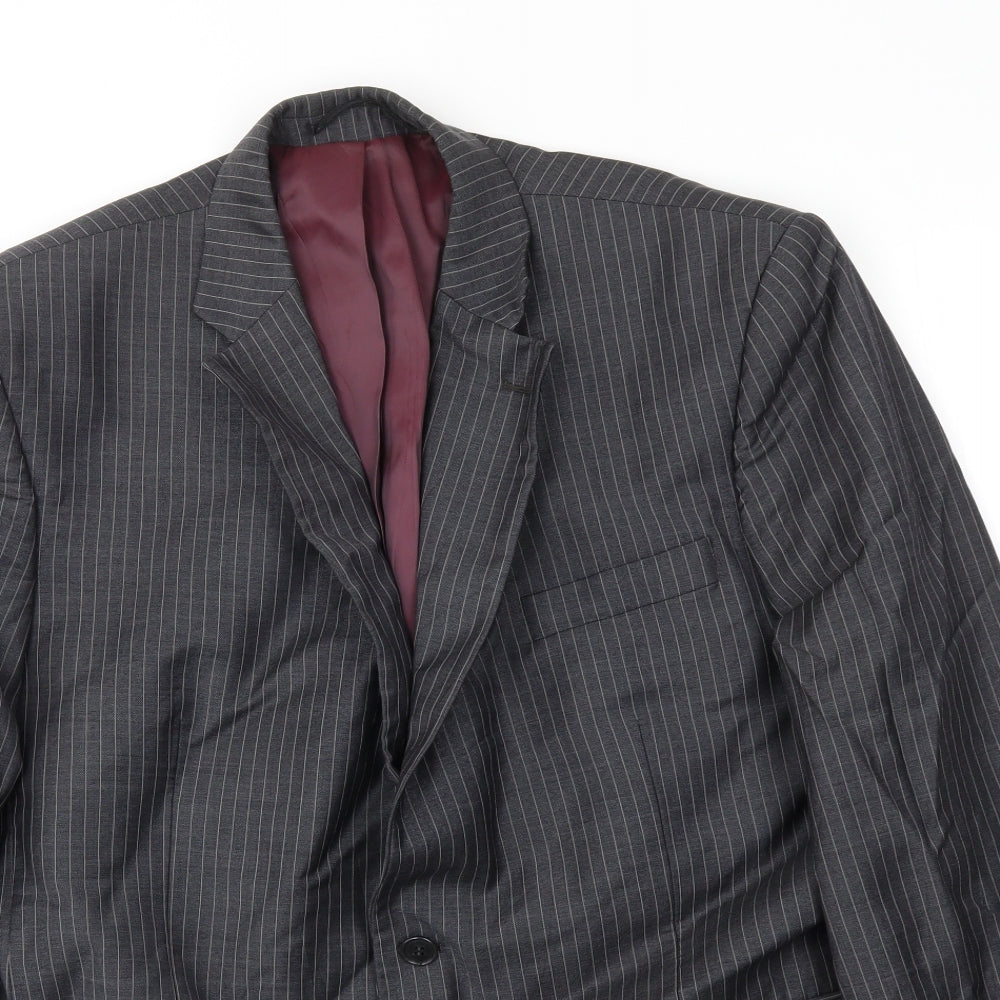 jhon lewis  Mens Grey Striped  Jacket Blazer Size 44