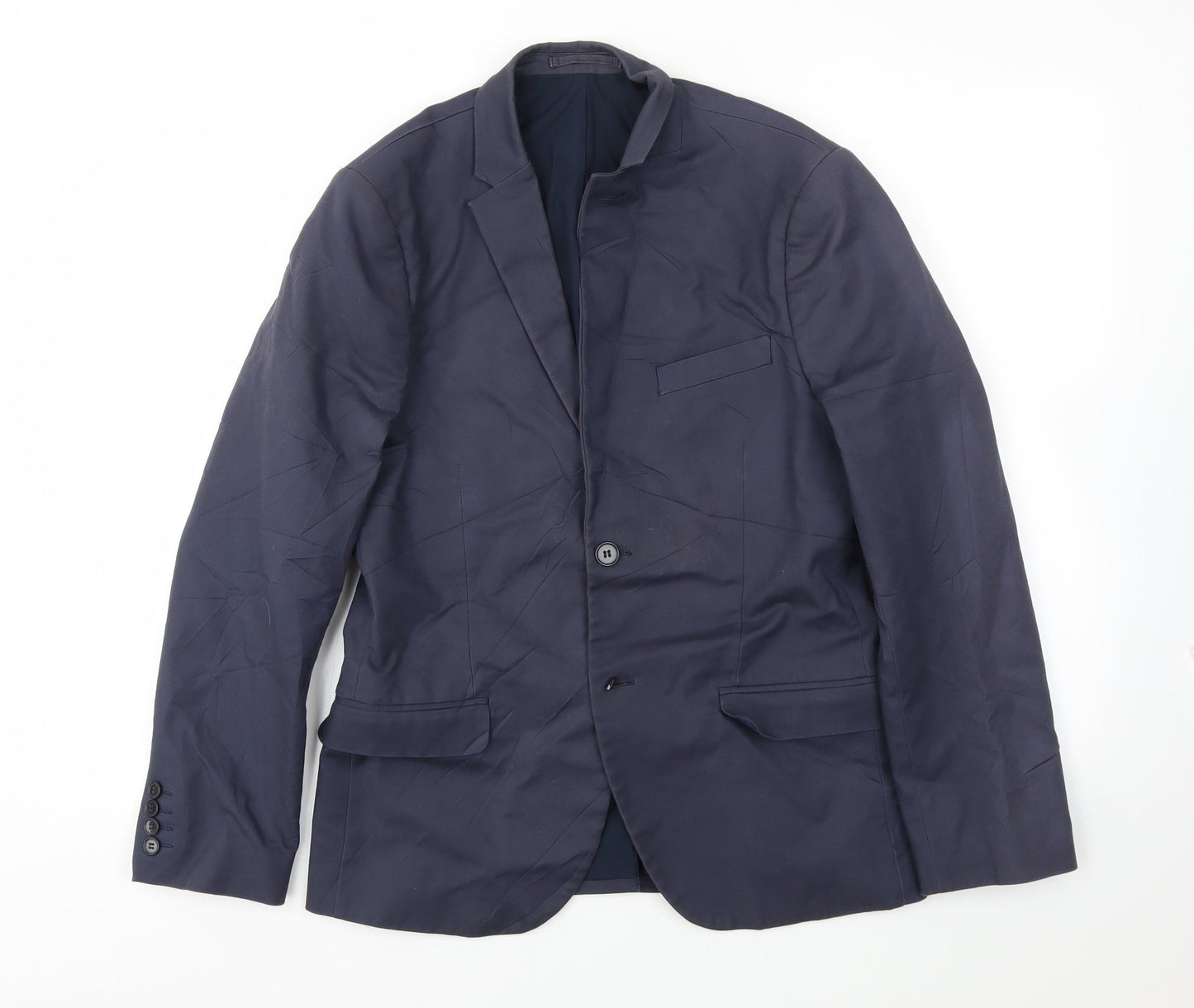 H&M Mens Blue   Jacket Blazer Size 38