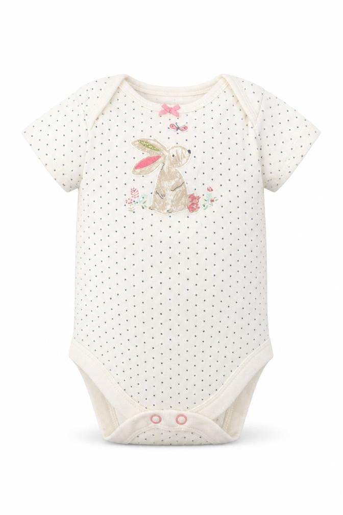 NEXT Girls Ivory Animal Print  Babygrow One-Piece Size 0-3 Months