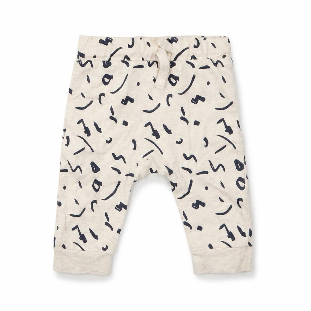 Front view of F&F Baby Ivory Animal Print Capri Leggings, size 3-6, Months