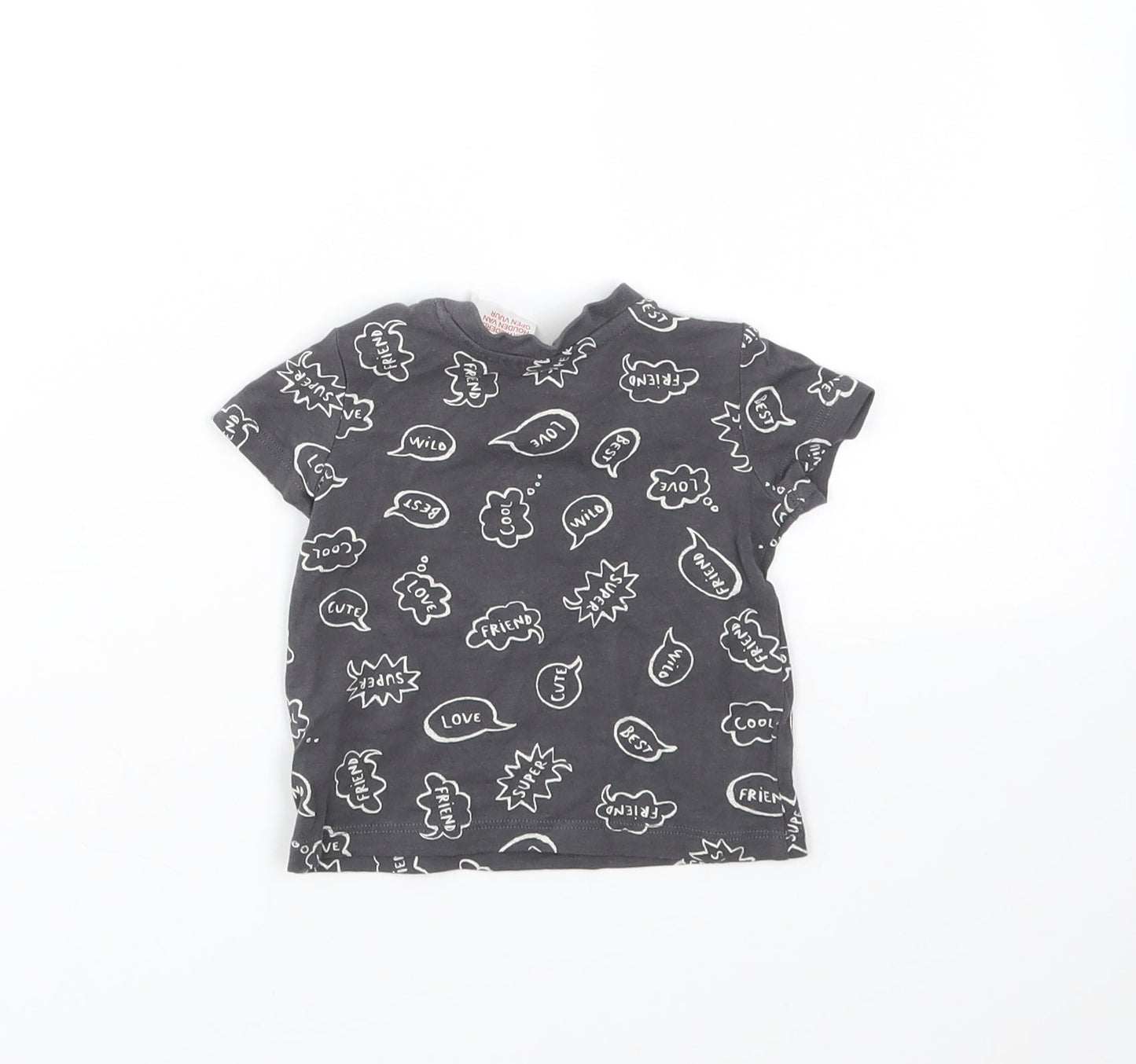 H&M Baby Grey Geometric  Basic T-Shirt Size 0-3 Months