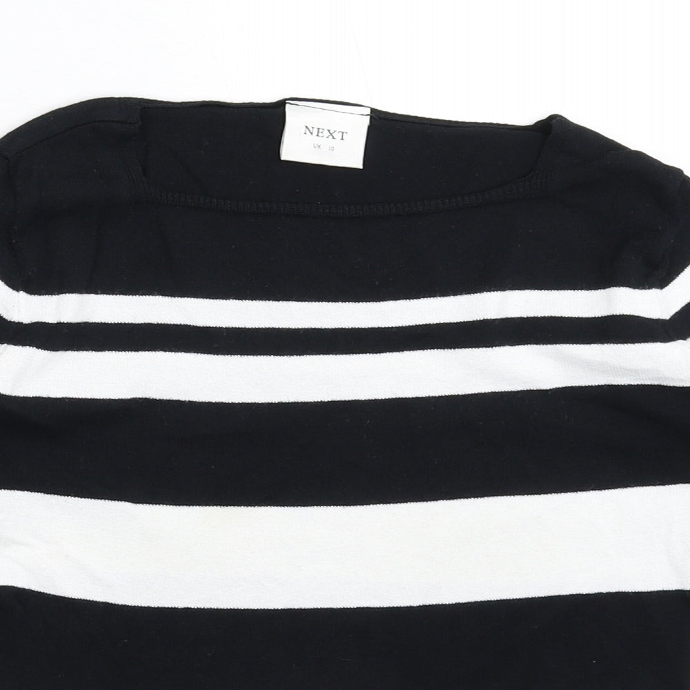 NEXT Womens Multicoloured Striped Knit Pullover Jumper Size 10