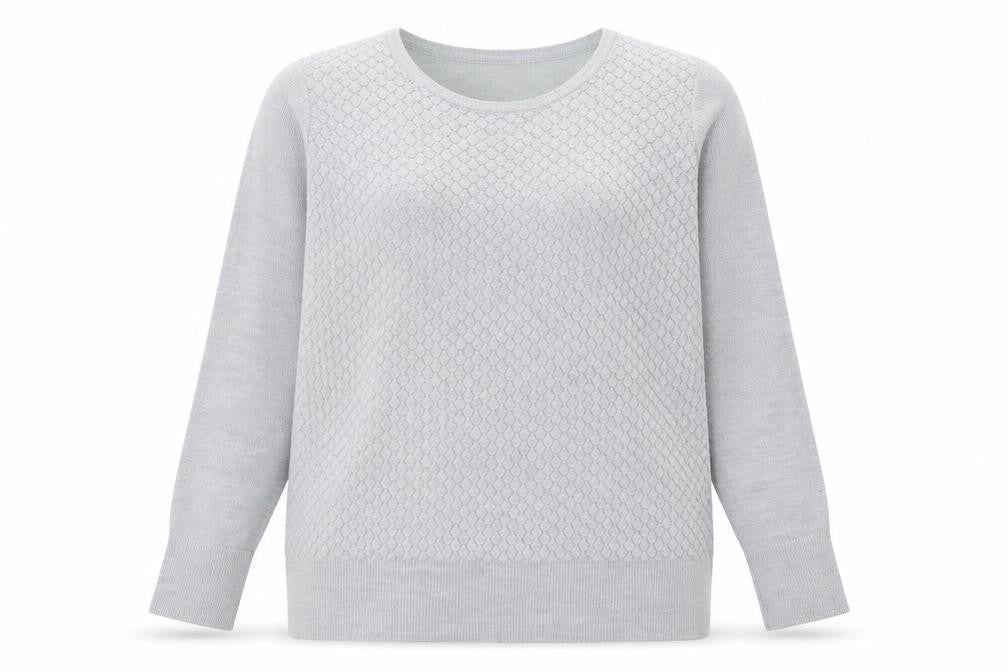 Per Una Womens Grey  Knit Pullover Jumper Size 14