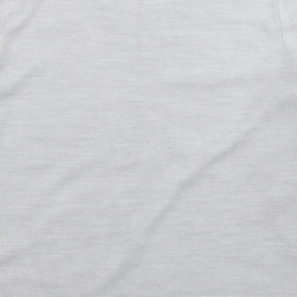 Per Una Womens Grey  Knit Pullover Jumper Size 14