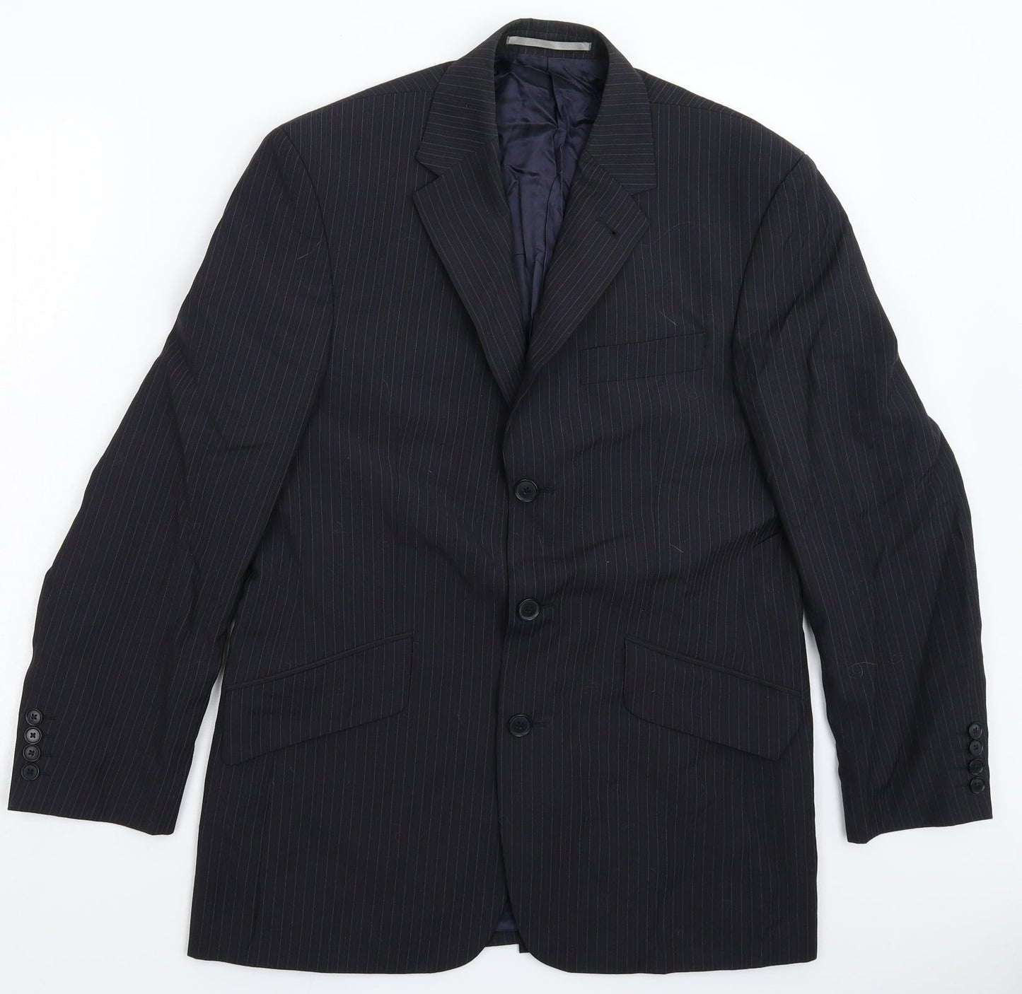 NEXT Mens Blue Striped  Jacket Suit Jacket Size 38