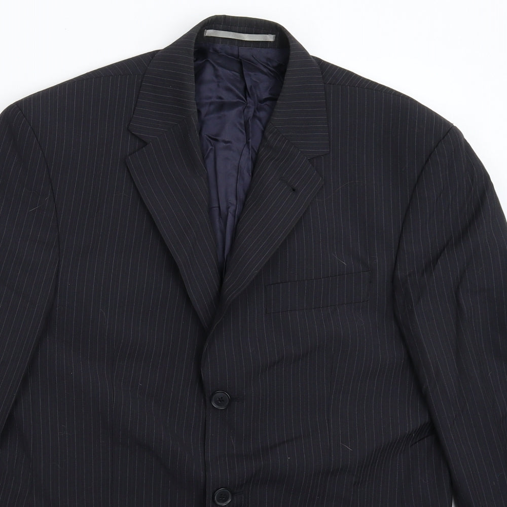 NEXT Mens Blue Striped  Jacket Suit Jacket Size 38