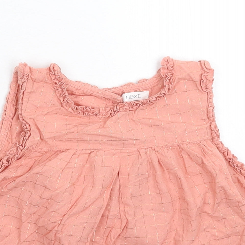 NEXT Girls Pink Check  Fit & Flare  Size 5-6 Years