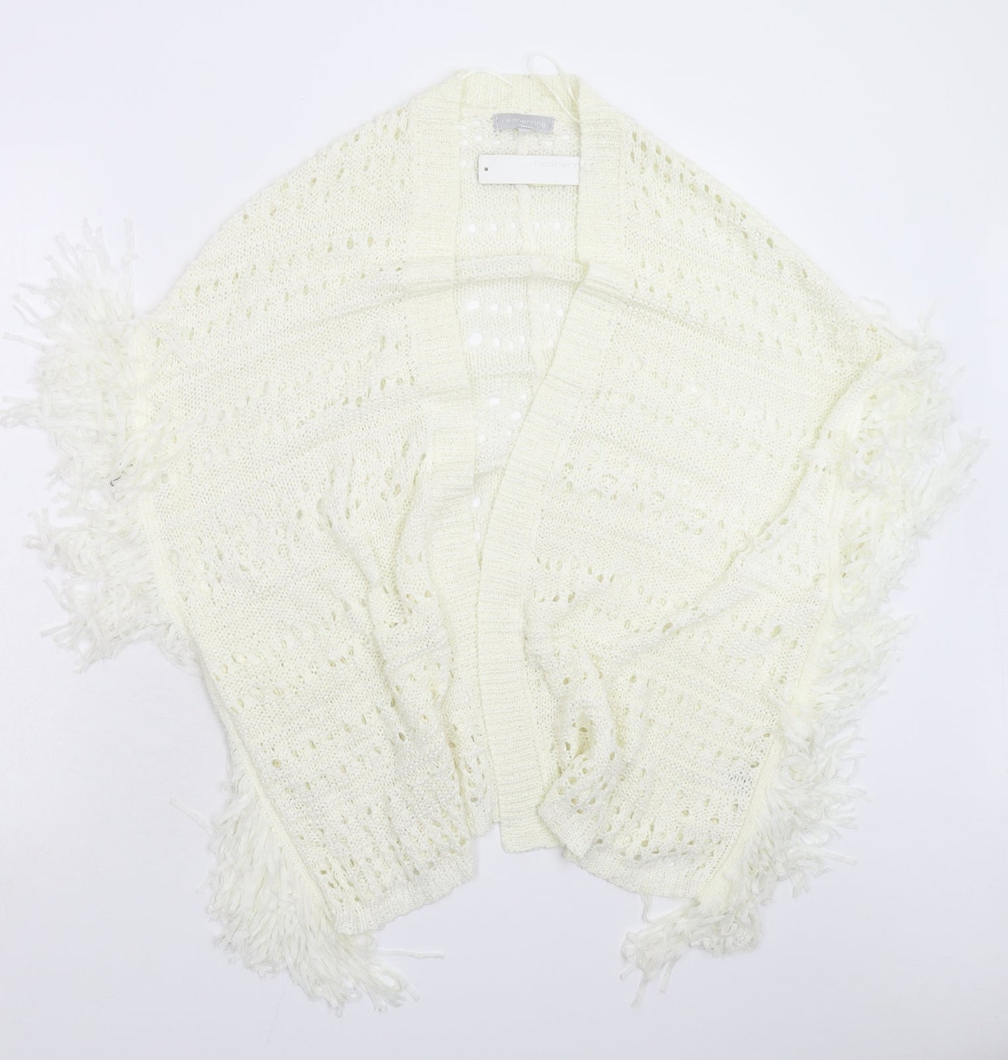 Red Herring Womens White  Knit Vest Jumper Size M