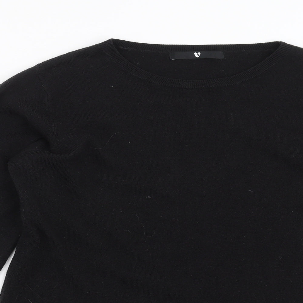 Very Womens Black  Knit Pullover Jumper Size 14