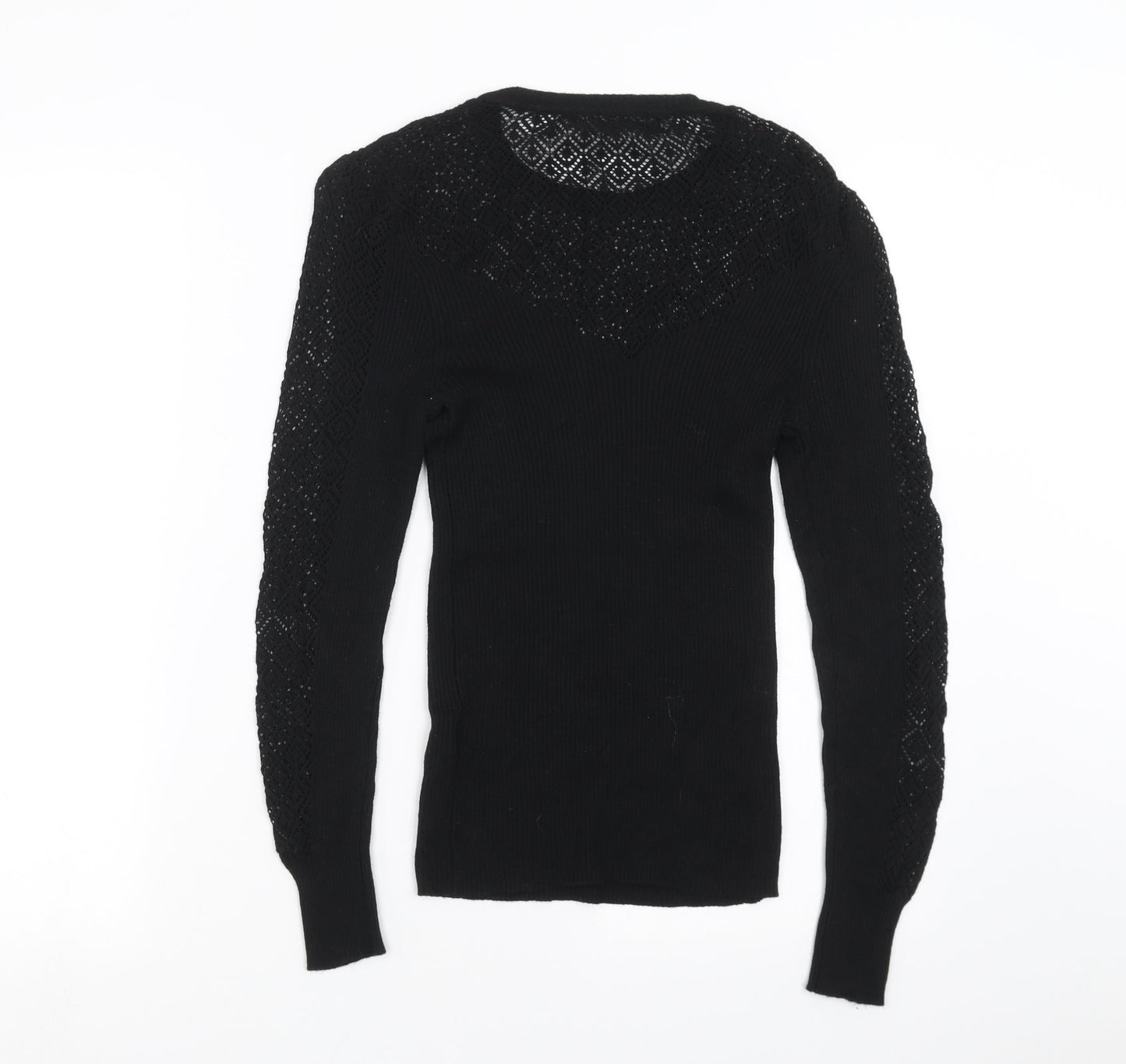 Only Womens Black  Knit Pullover Jumper Size M