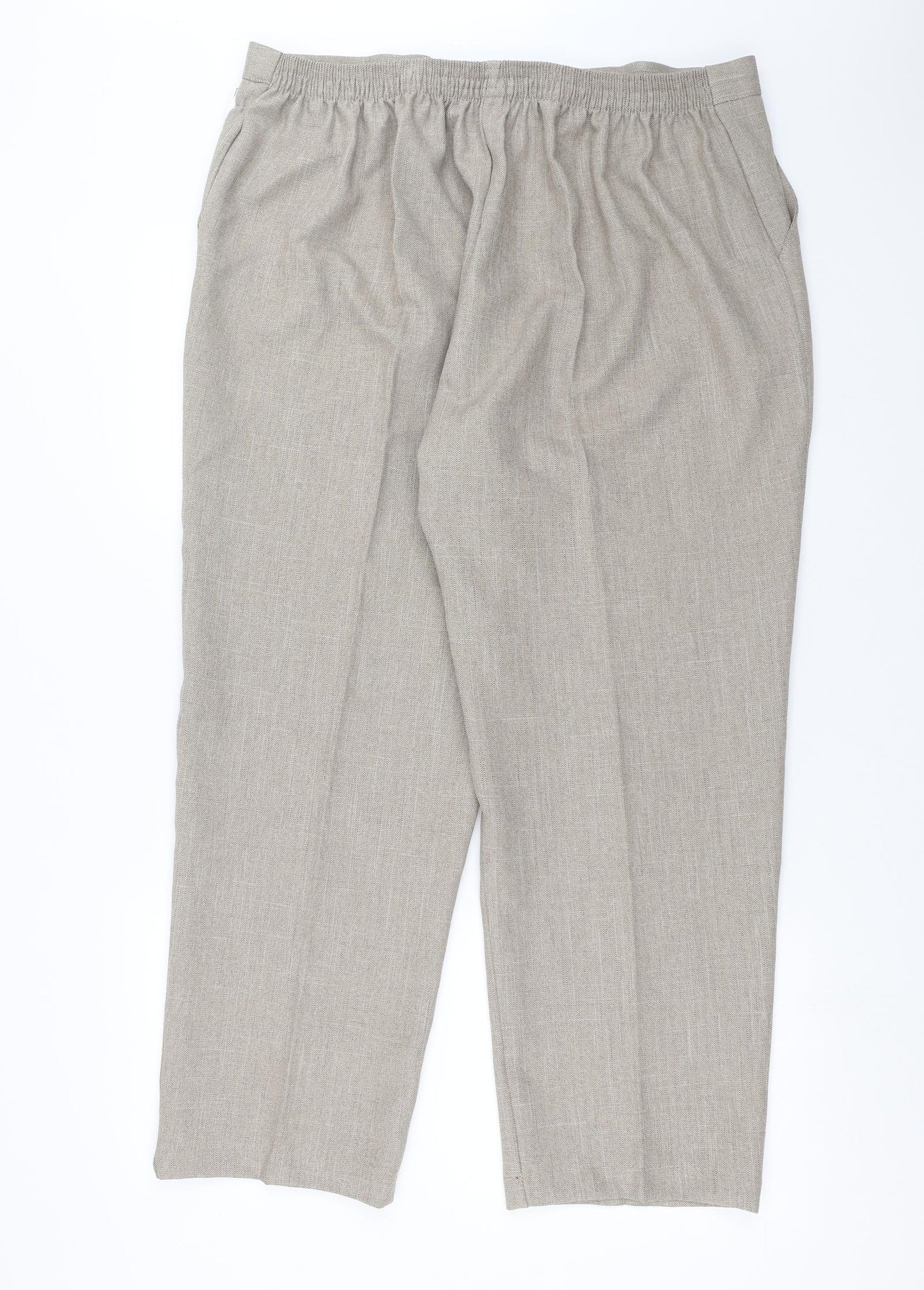 Emma Collection Womens Beige   Trousers  Size 24 L28 in