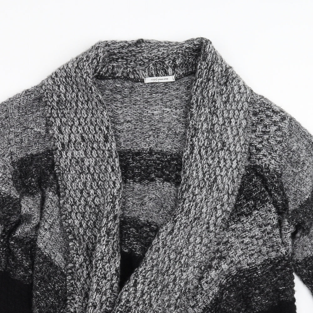Simply Stock Shop Womens Grey  Knit Cardigan Jumper Size L