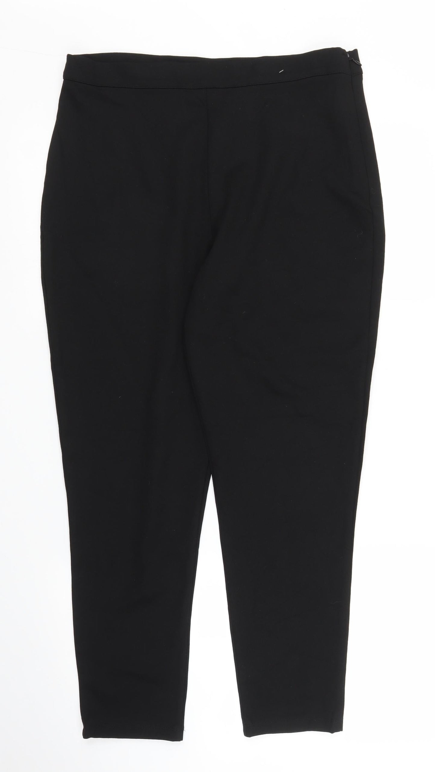 M&S Womens Black   Carrot Trousers Size 32 in L26 in