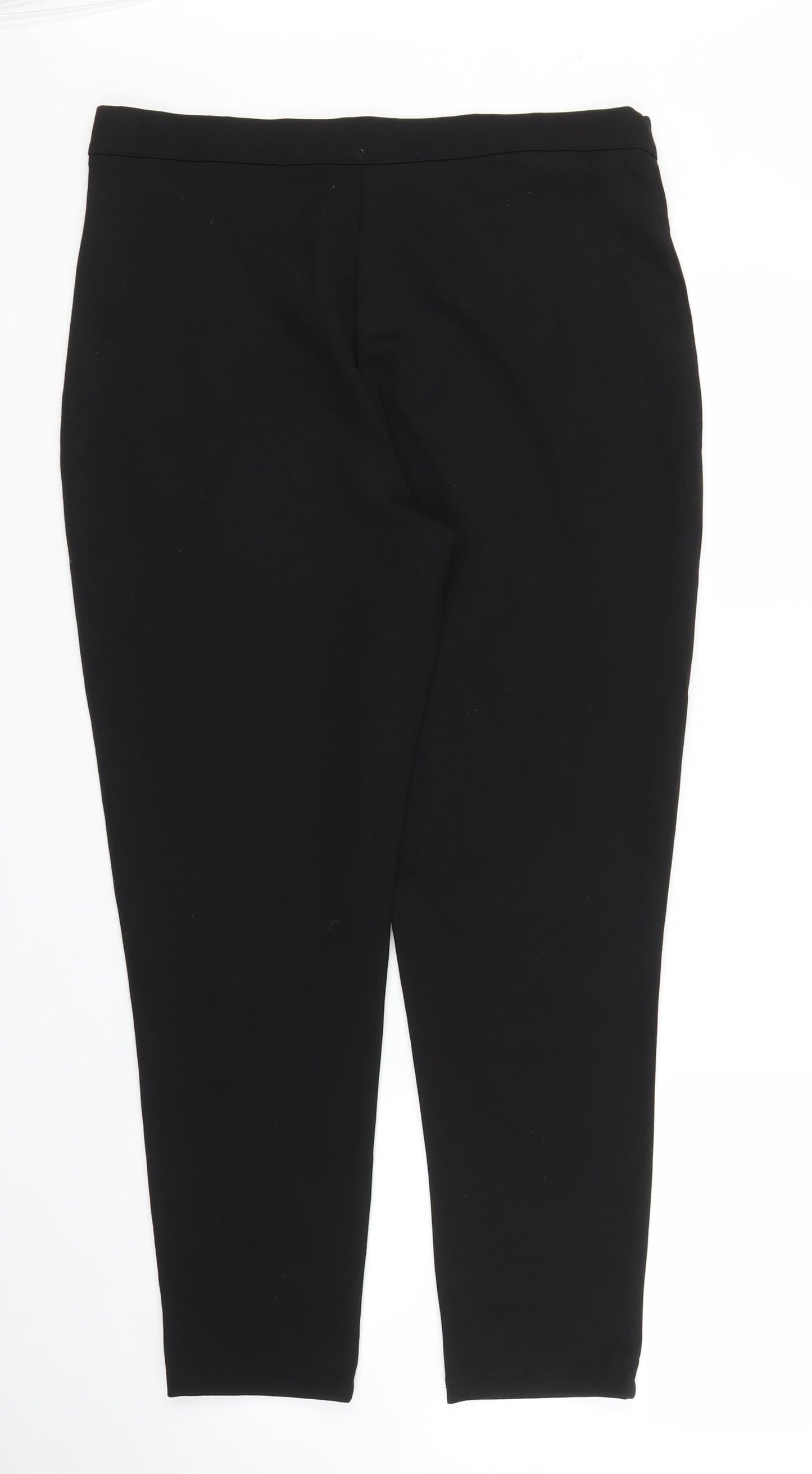 M&S Womens Black   Carrot Trousers Size 32 in L26 in