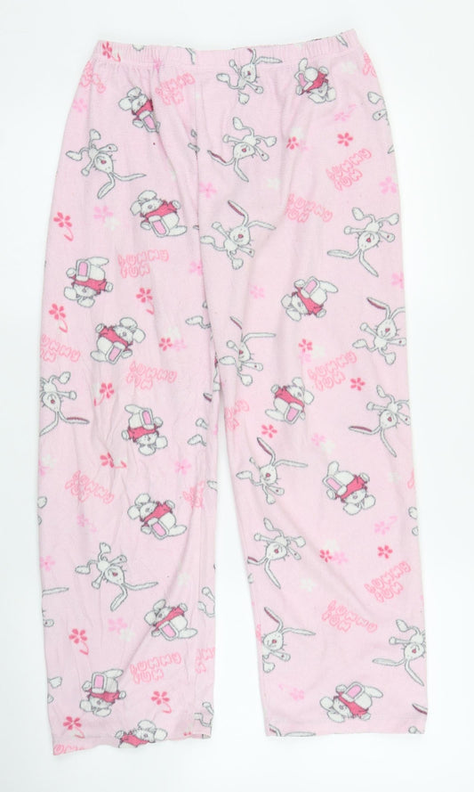 Preworn Womens Pink Solid  Chemise Pyjama Pants Size 8
