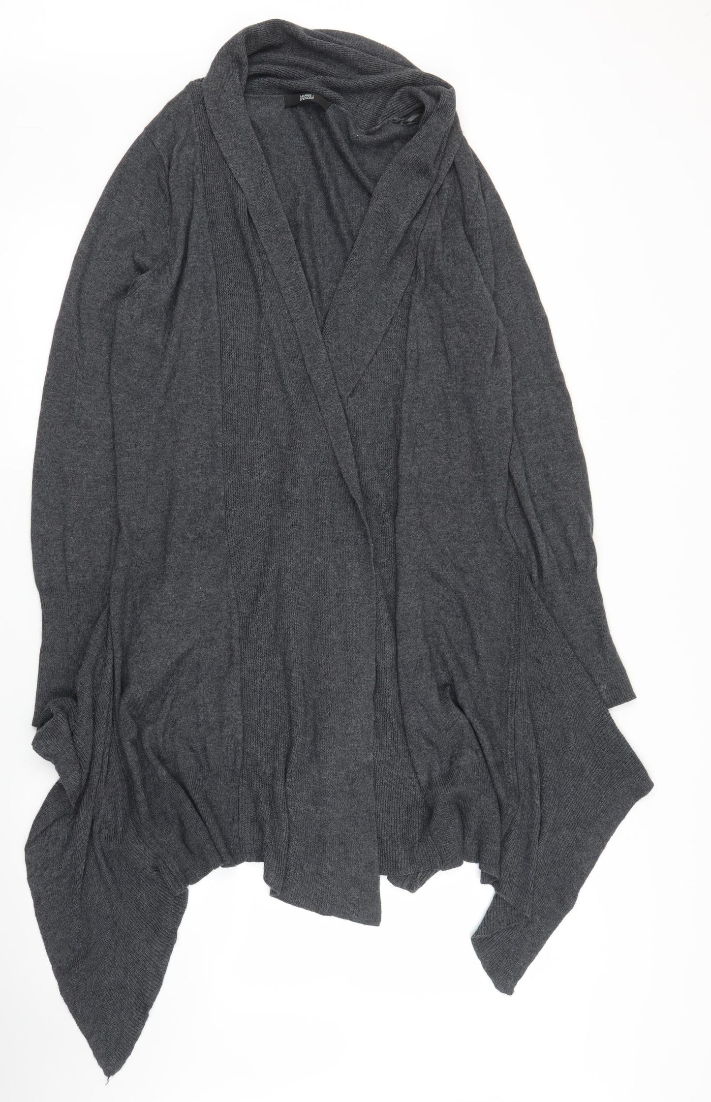 M&S Womens Grey   Cardigan Jumper Size 12