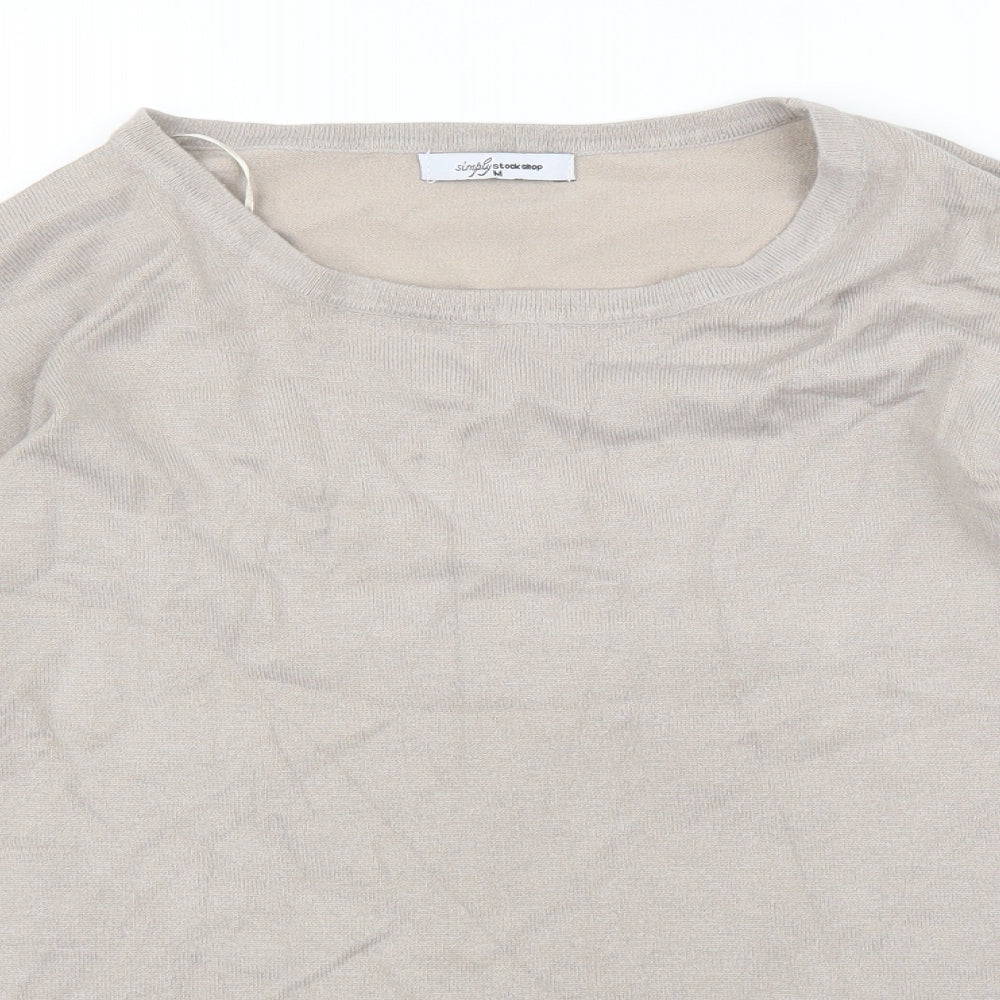Simply Stock Shop Womens Beige   Pullover Jumper Size M