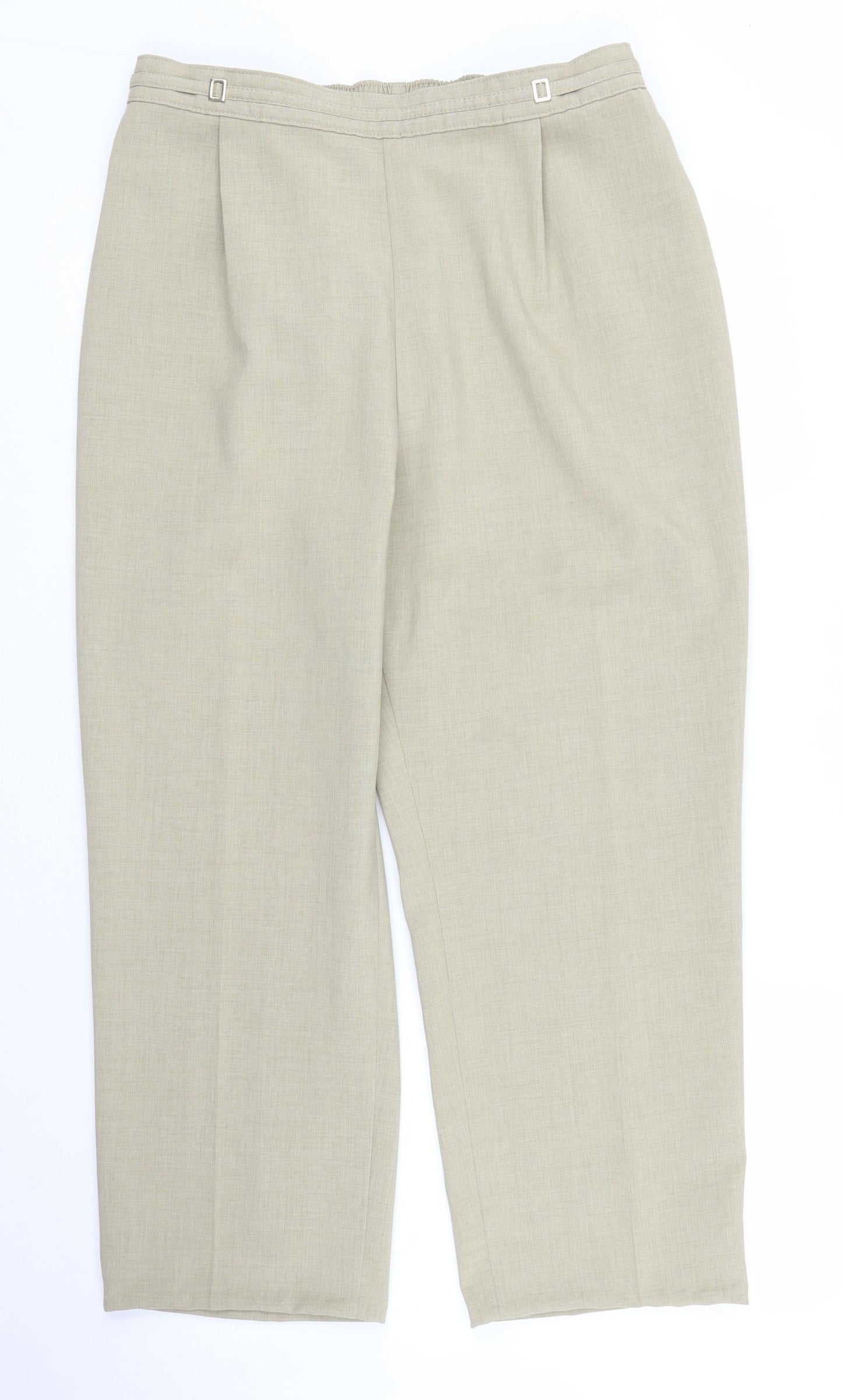 M&S Womens Beige   Capri Trousers Size M L25 in