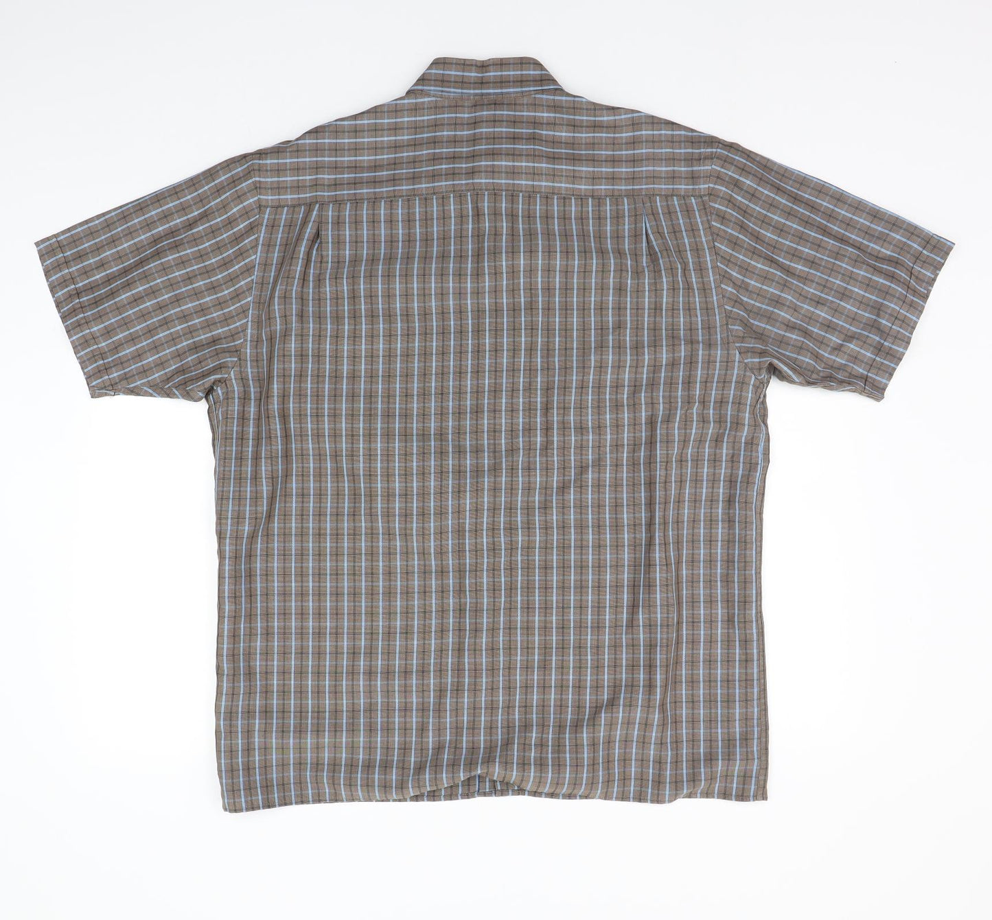 Wosley Mens Brown Polka Dot   Button-Up Size L