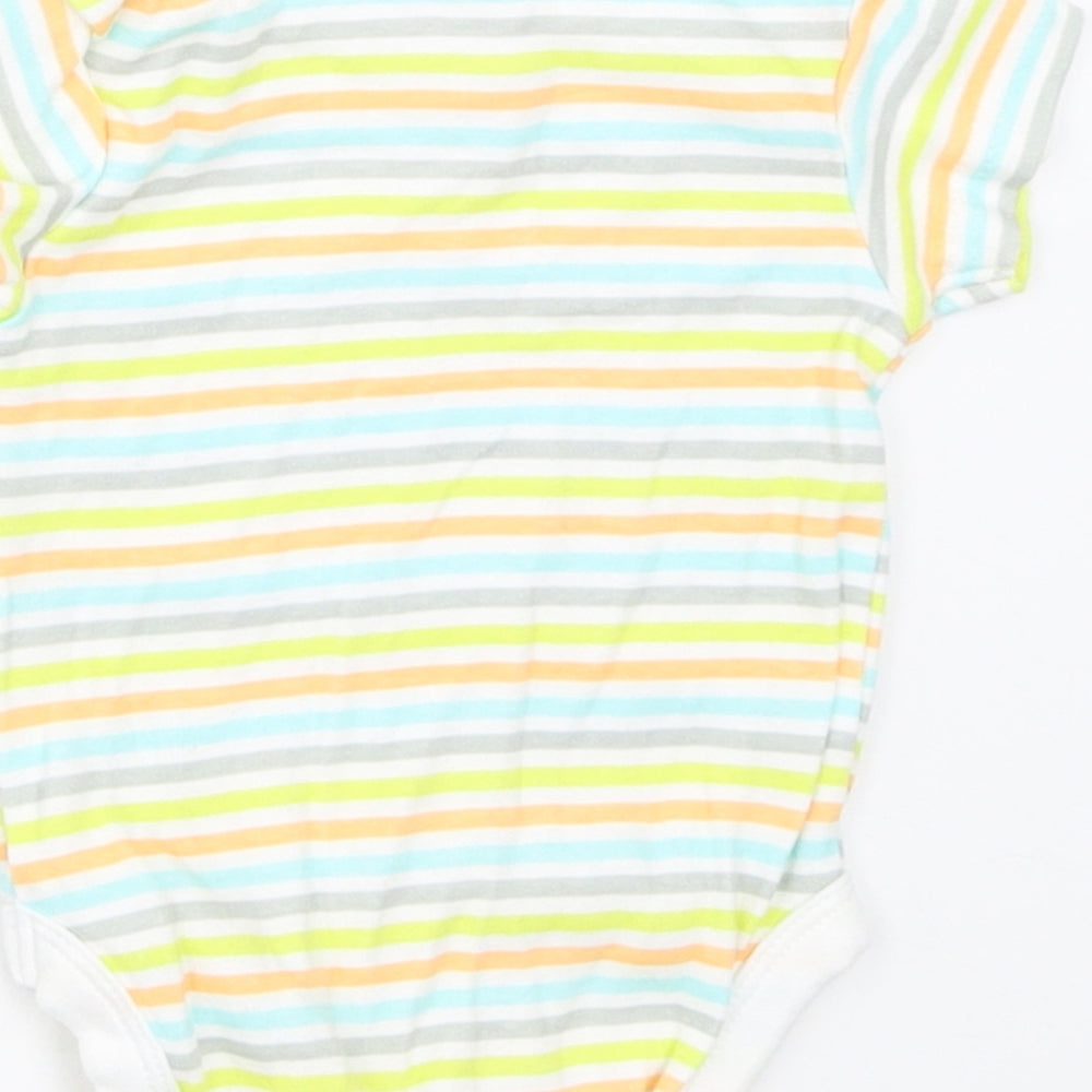 B&M Baby White Striped  Babygrow One-Piece Size 3-6 Months
