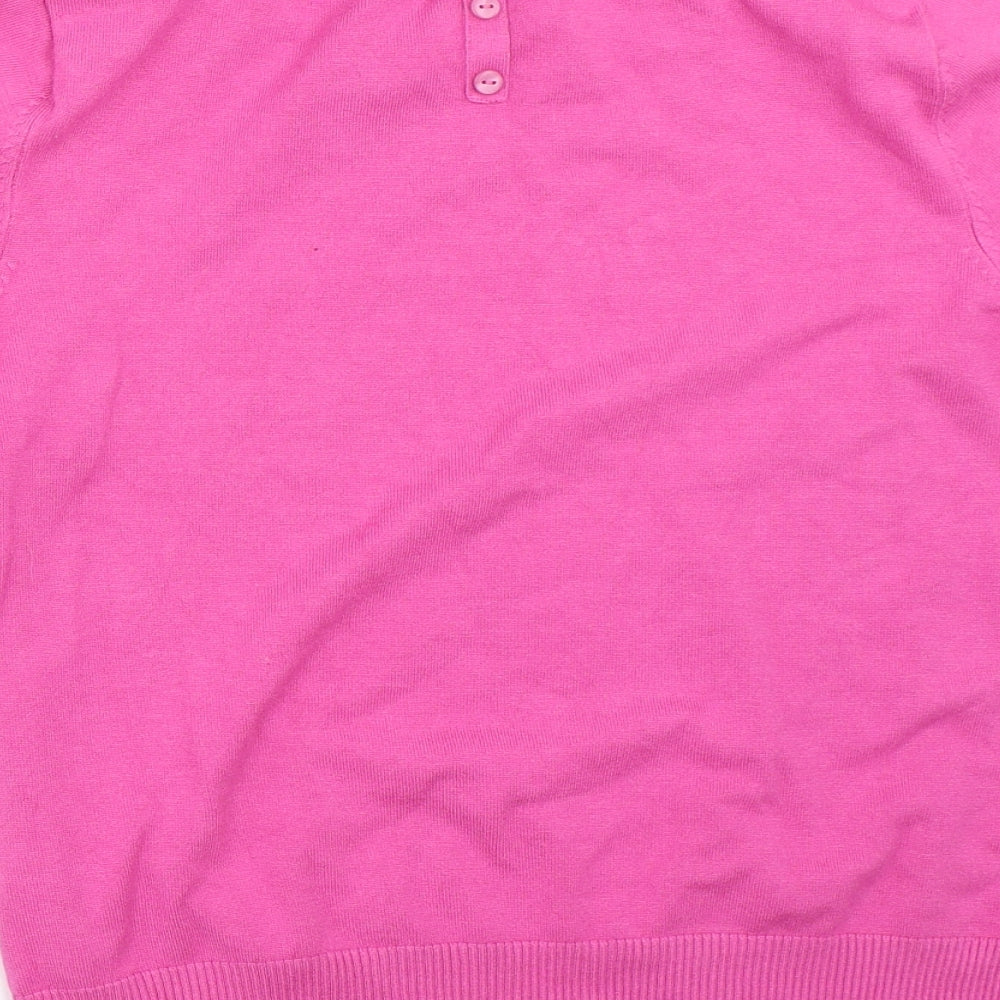 M&Co Womens Pink   Pullover Jumper Size 16