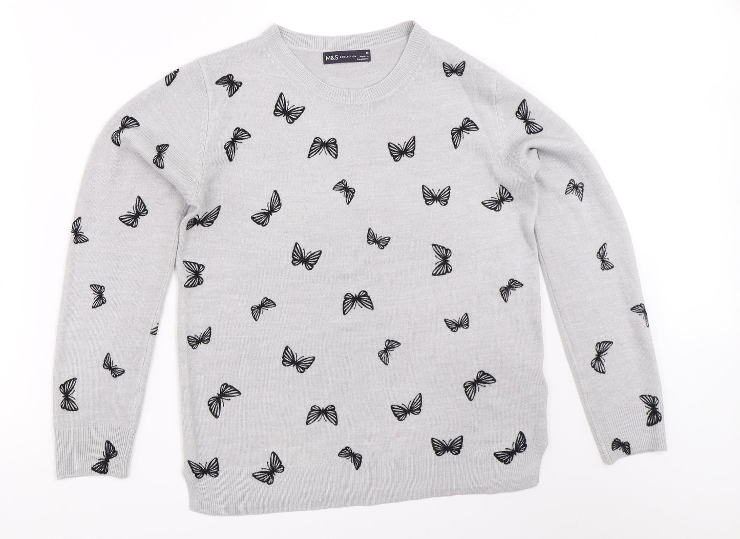 Marks and Spencer Womens Grey   Pullover Jumper Size 10