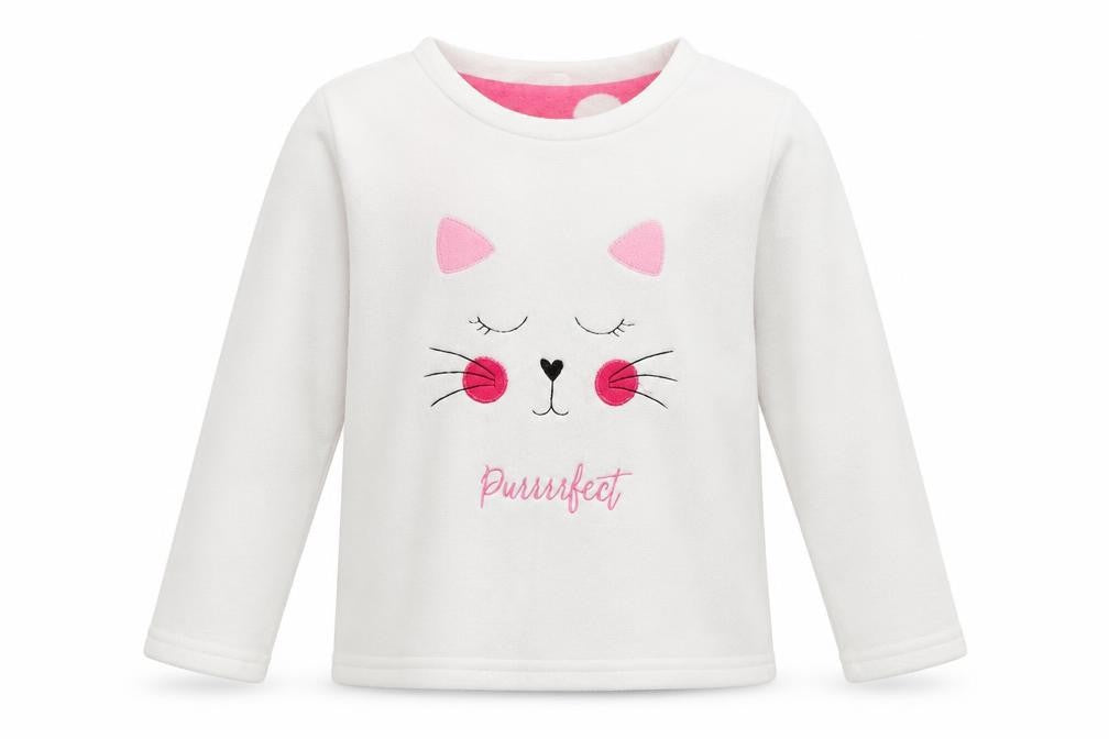 Eddie & Ella Girls White Spotted  Top Pyjama Top Size 7-8 Years