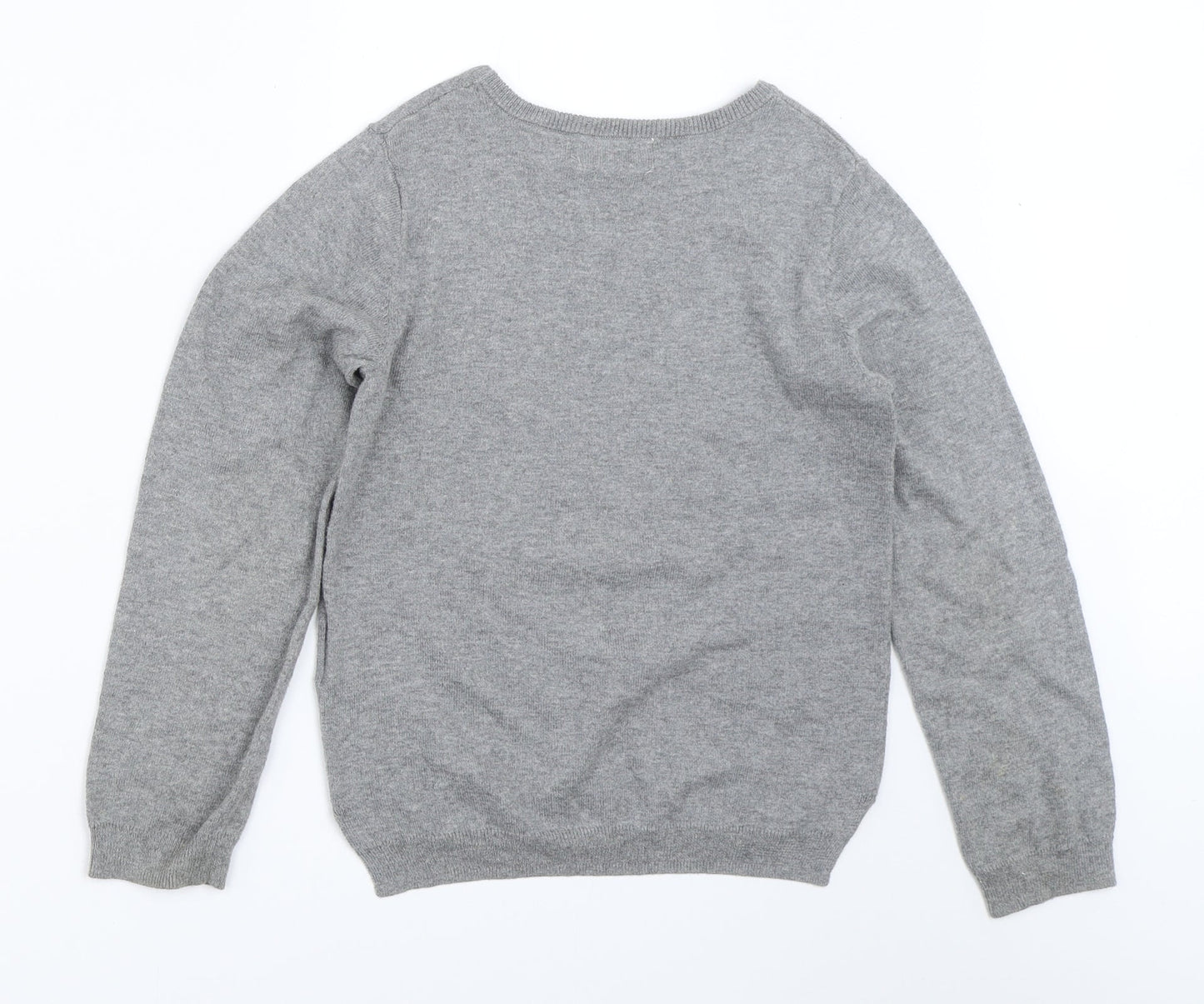 H&M Girls Grey   Pullover Jumper Size 6-7 Years