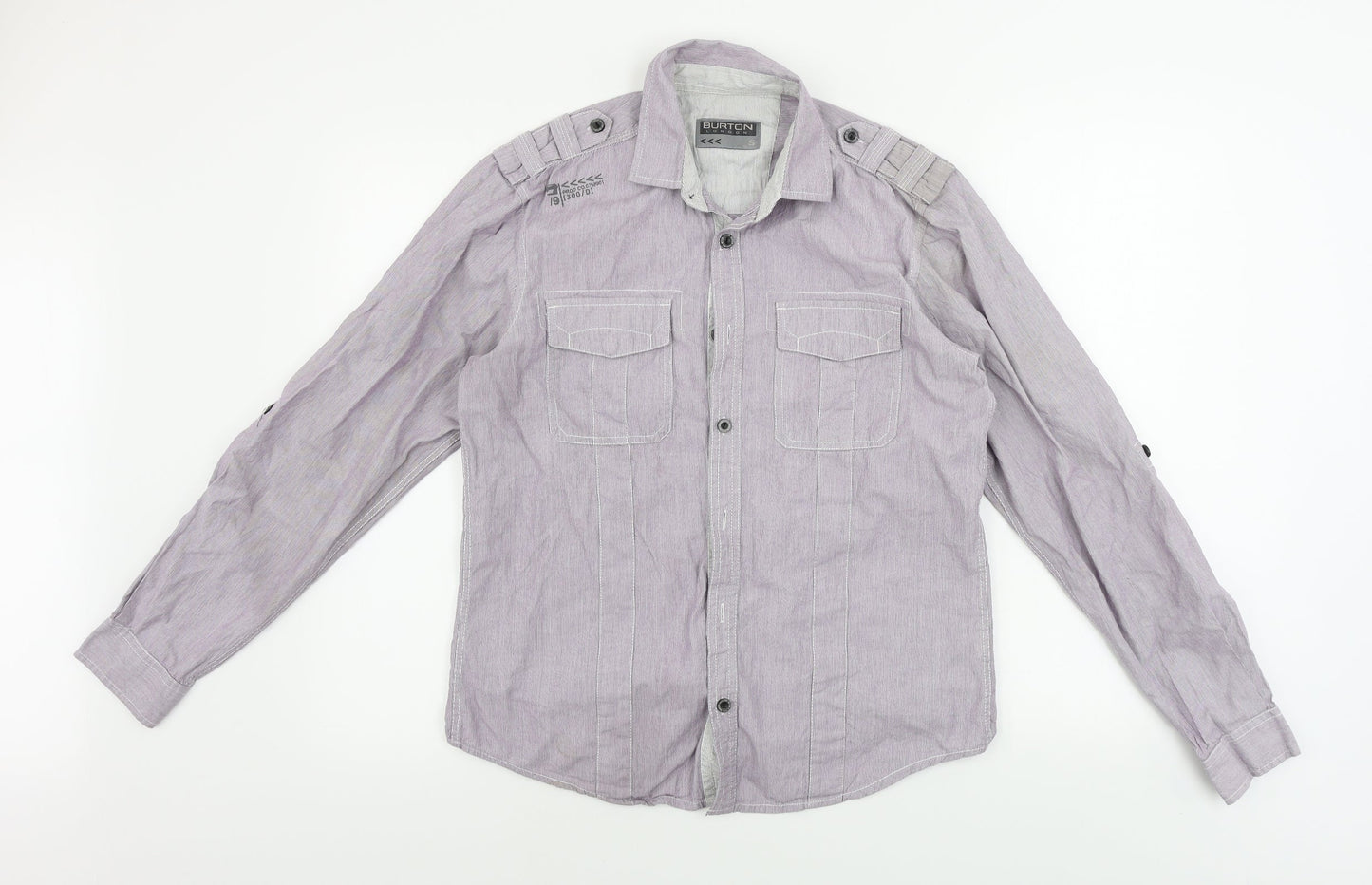 Burton Mens Purple    Button-Up Size S