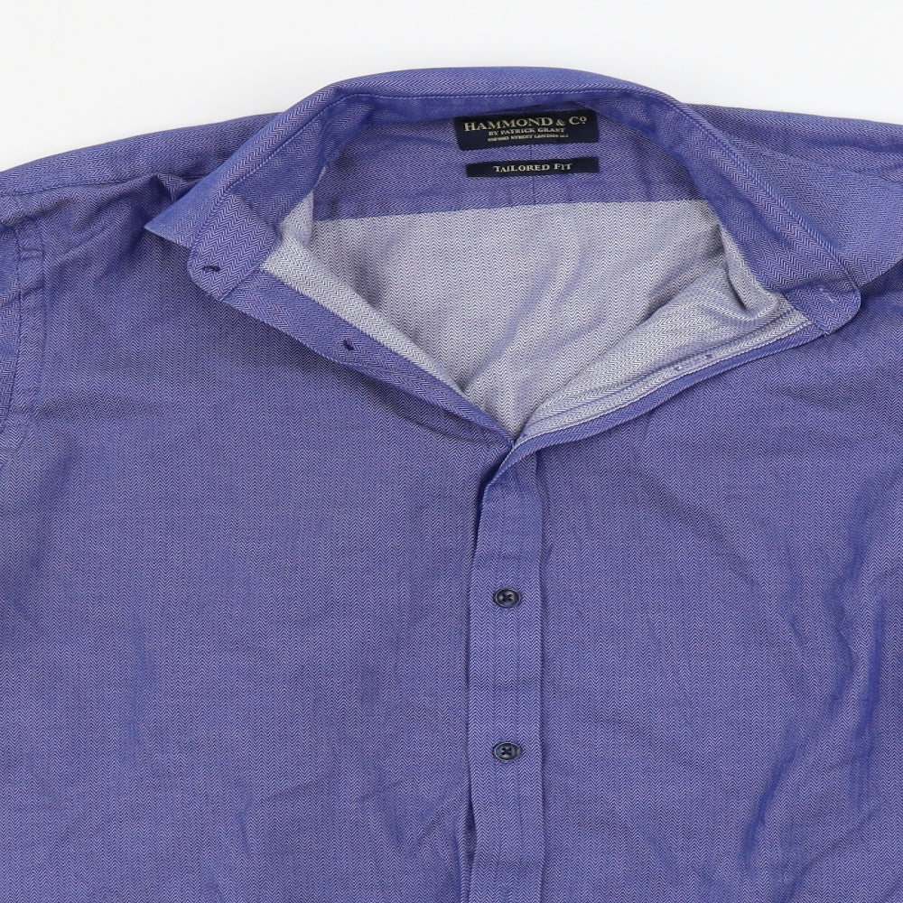 Hammond & CO  Mens Blue    Dress Shirt Size 16.5