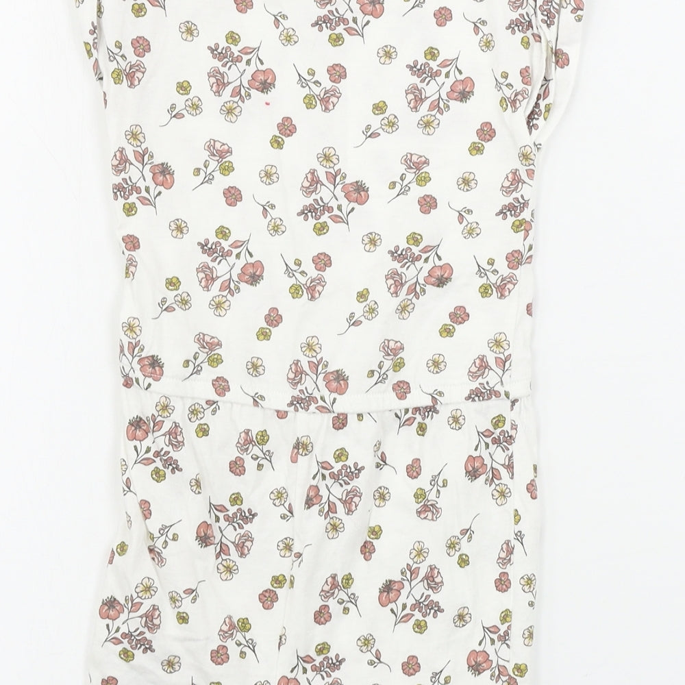 Primark  Girls White Floral  Jumpsuit One-Piece Size 2-3 Years
