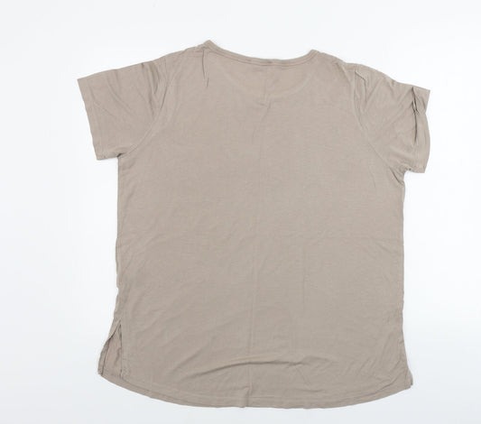 Select  Womens Brown   Basic T-Shirt Size L