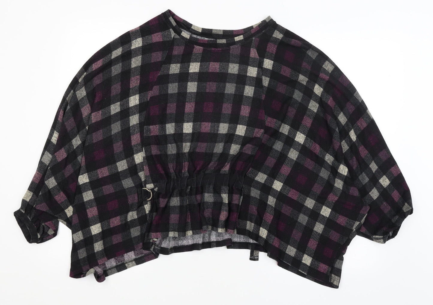 Zara Womens Black Check  Pullover Jumper Size M