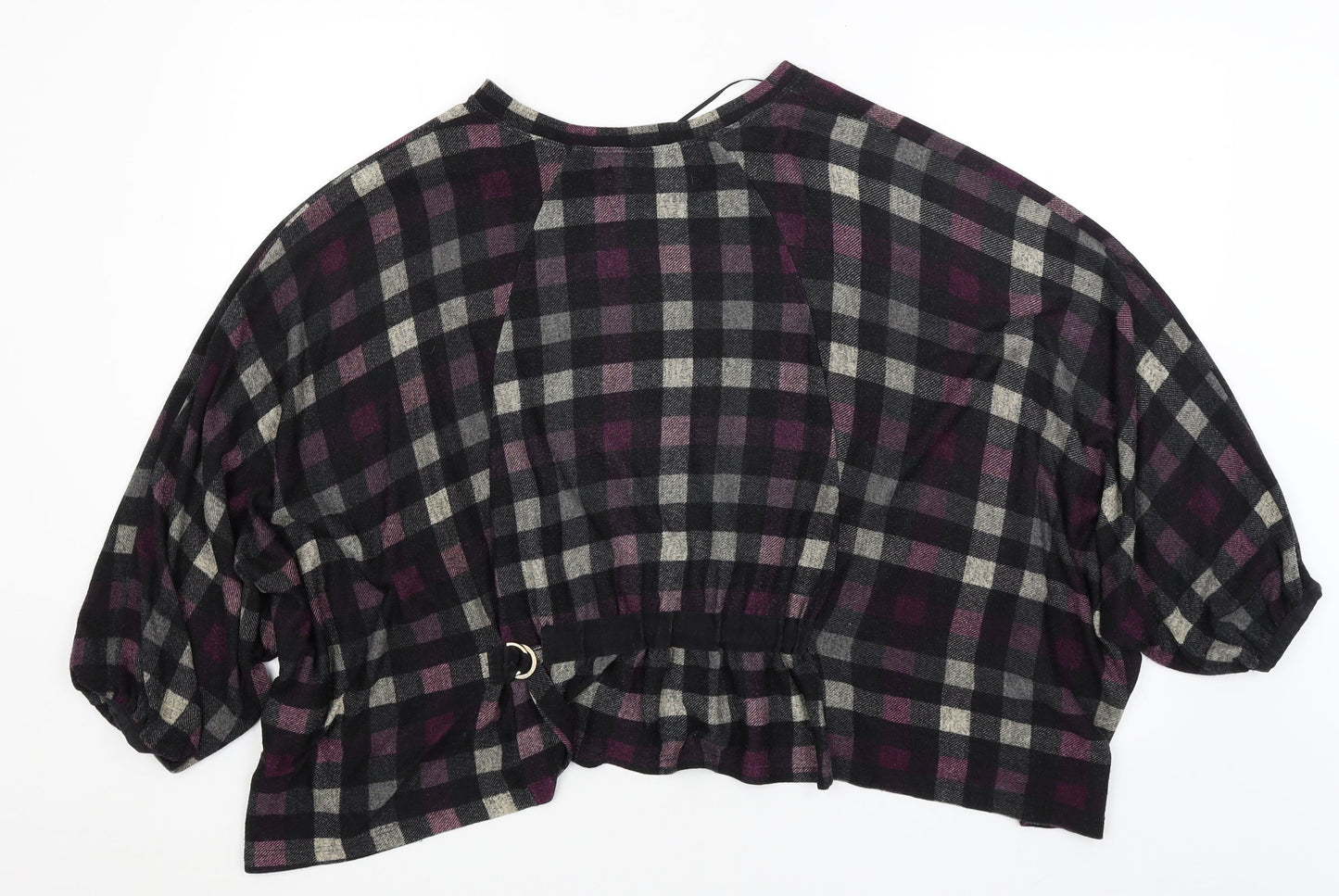 Zara Womens Black Check  Pullover Jumper Size M