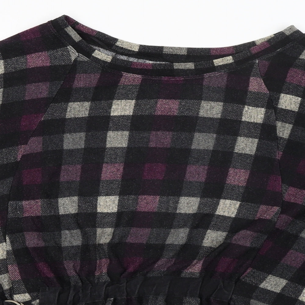 Zara Womens Black Check  Pullover Jumper Size M