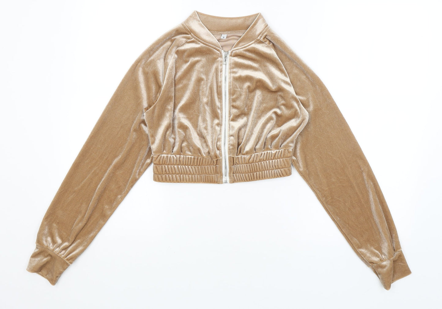 Preworn Womens Gold   Full Zip Jumper Size S