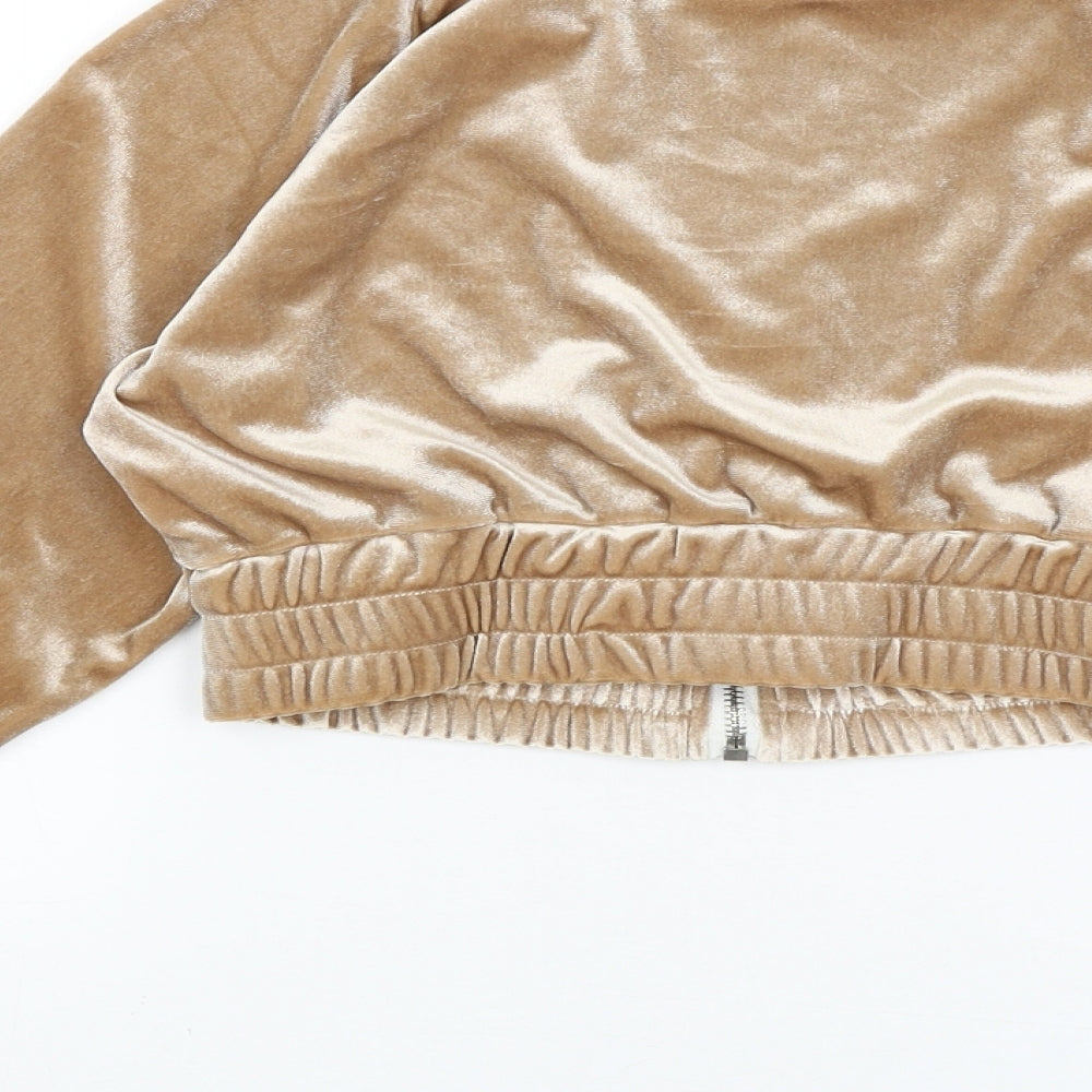Preworn Womens Gold   Full Zip Jumper Size S