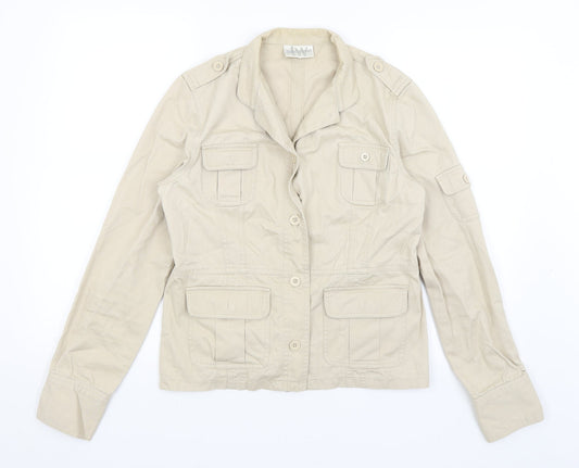 Todays Woman Womens Beige   Jacket  Size 14