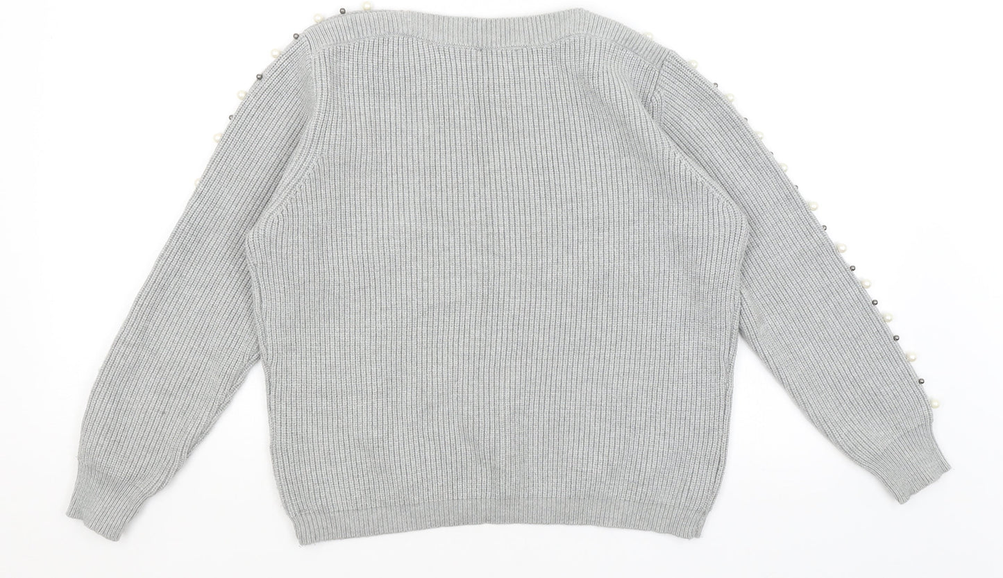 Klass Womens Grey   Pullover Jumper Size M